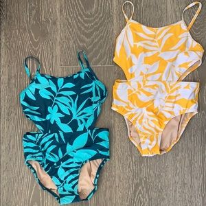 Two cute side showing one piece